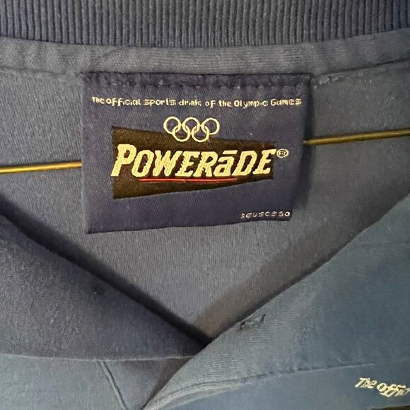 POWERADE Sport Drink Logo Polo Mens Size XL Blue - Picture 3 of 5